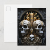 Skulls Gothic Horror Gothic Surreal Art Briefkaart (Voorkant / Achterkant)