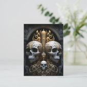 Skulls Gothic Horror Gothic Surreal Art Briefkaart (Staand voorkant)