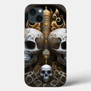 Skulls Gothic Horror Gothic Surreal Art iPhone 13 Hoesje