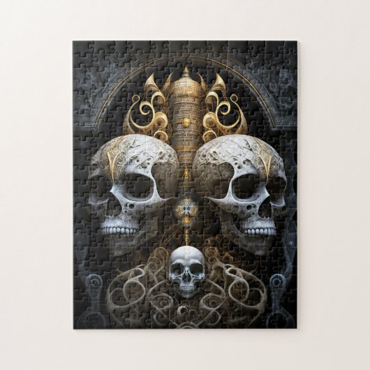 Skulls Gothic Horror Gothic Surreal Art Legpuzzel (Verticaal)