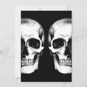 Skulls Gothic Wedding Invitation Kaart (Achterkant)