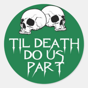 Skulls (groen) ticker ronde sticker