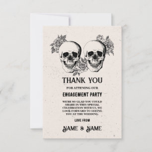 Skulls Halloween Bedankt dat je de Rustische Kaart