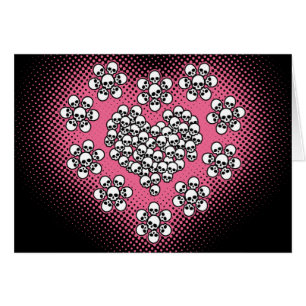 Skulls Heart en Flower