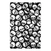 Skulls in Black Background Pattern Mini Klembord (Achterkant)