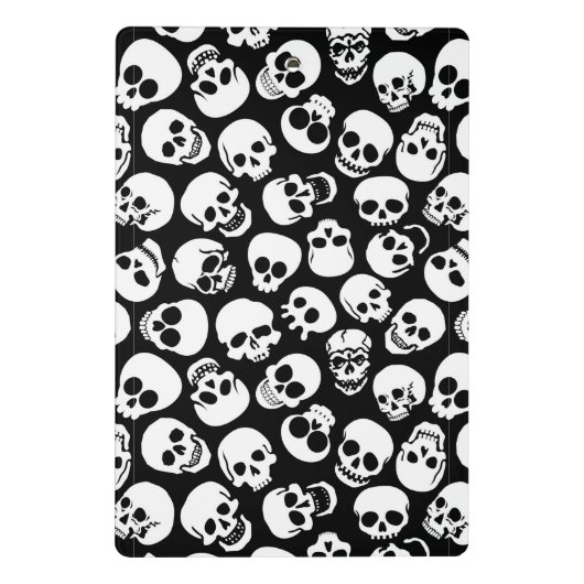 Skulls in Black Background Pattern Mini Klembord (Achterkant)