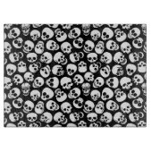 Skulls in Black Background Pattern Snijplank (Voorkant)