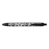 Skulls in Black Background Pattern Zwarte Inkt Pen (Achterkant)