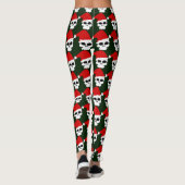 Skulls in rode kerstmantels leggings (Achterkant)