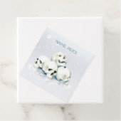 Skulls in the snow. Personalized Bedankjes Labels (In situ)