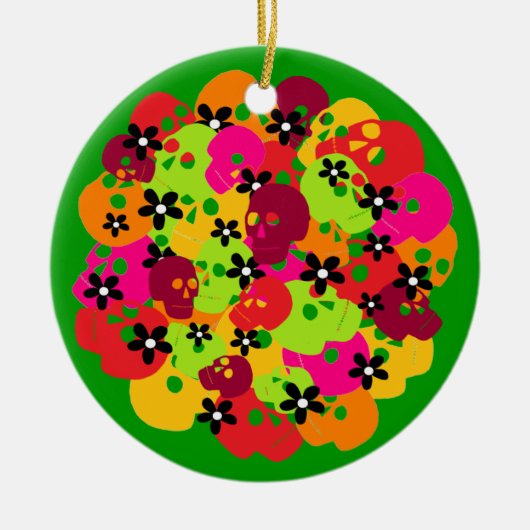 Skulls Keramisch Ornament (Voorkant)