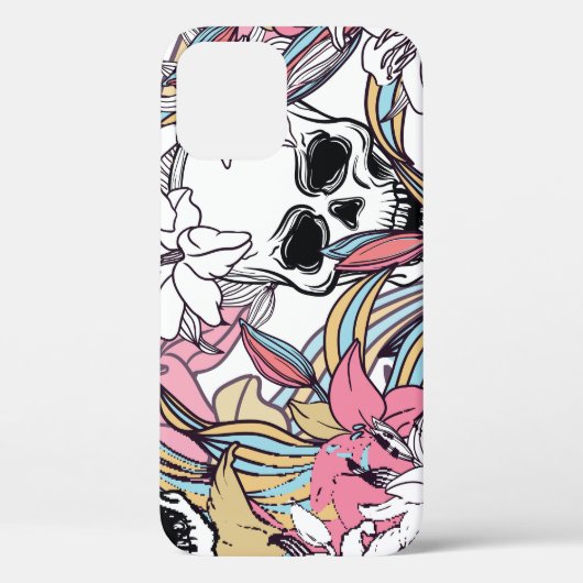 Skulls Lily Flowers: Boho . Case-Mate iPhone Case (Achterkant)