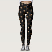 Skulls Menselijk Zwart Leggings (Voorkant)