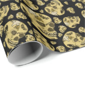 Skulls met Tattoos van Bat Raven en Ghost Cadeaupapier (Rol Hoek)