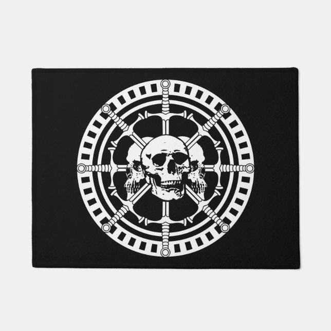 Skulls met zwaarden deurmat (Voorkant)