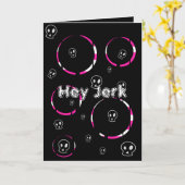 Skulls Missls You Jerk Carte de voeux (Fleur jaune)