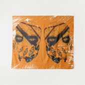 Skulls & Monarch Butterfly Wandkleed (Voorkant (horizontaal))