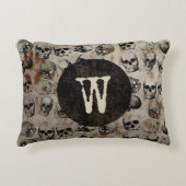 Skulls Monogram met verdringingsproblemen Accent Kussen (Voorkant)