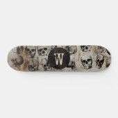 Skulls Monogram met verdringingsproblemen Skateboard (Horizontaal)