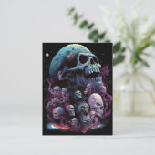 Skulls Monsters Horror Art Briefkaart (Staand voorkant)