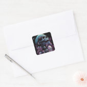 Skulls Monsters Horror Art Vierkante Sticker (Envelop)