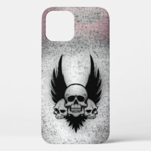 Skulls op Black Wings iPhone 12 Pro Hoesje