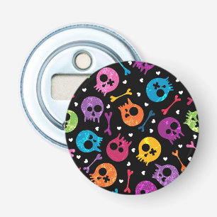 Skulls-patroon Button Flesopener