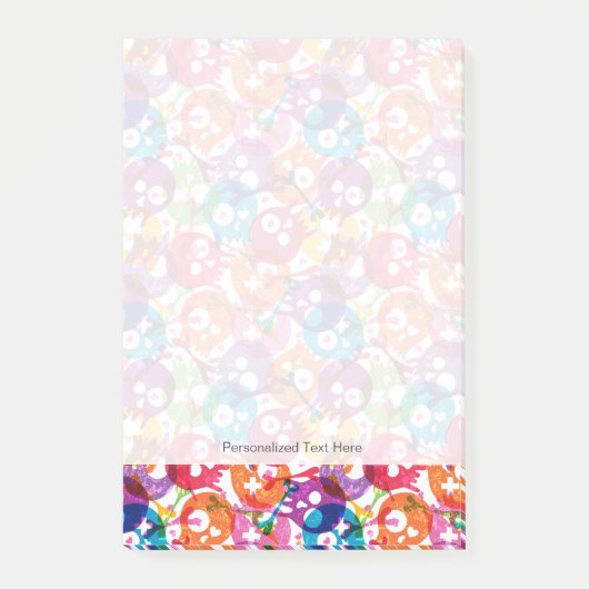 Skulls-patroon Post-it® Notes (Voorkant)