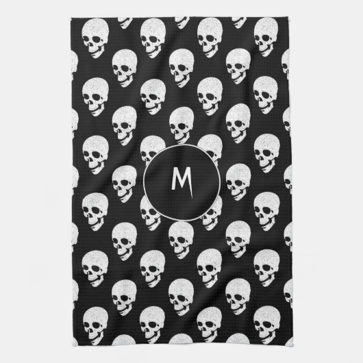 Skulls-patroon Theedoek (Verticaal)