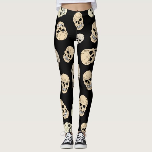 Skulls Pattern Leggings (Voorkant)