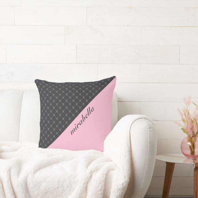 Skulls Pattern Monogrammed Kussen (Bank)