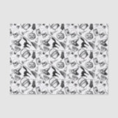 Skulls Pumpkins Broomsticks Bats Halloween Tissuepapier (Voorkant)