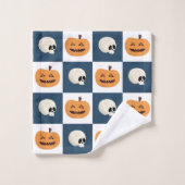Skulls & Pumpkins Checks Bad Handdoek (Wasdoekje)