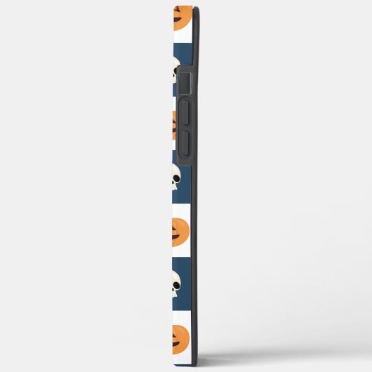 Skulls & Pumpkins Checks Case-Mate iPhone Case (Achterkant / Links)