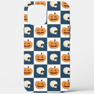 Skulls & Pumpkins Checks iPhone 12 Pro Max Hoesje