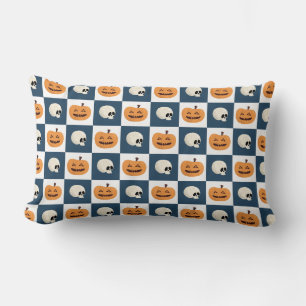 Skulls & Pumpkins Checks Kussen