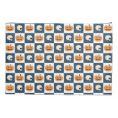 Skulls & Pumpkins Checks Kussensloop (Achterkant-Links)