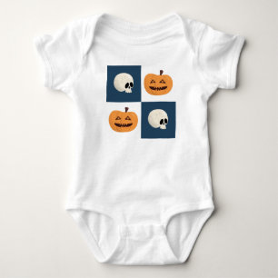Skulls & Pumpkins Checks Romper