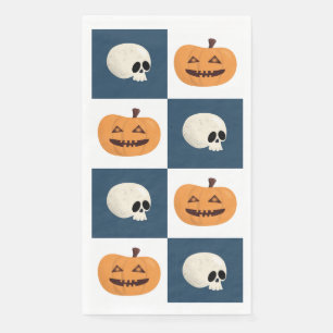 Skulls & Pumpkins Checks Servet