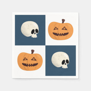 Skulls & Pumpkins Checks Servet