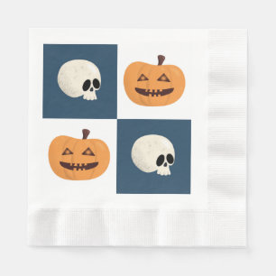 Skulls & Pumpkins Checks Servet