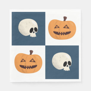 Skulls & Pumpkins Checks Servet