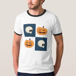 Skulls & Pumpkins Checks T-shirt