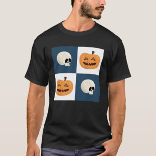 Skulls & Pumpkins Checks T-shirt