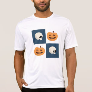 Skulls & Pumpkins Checks T-shirt
