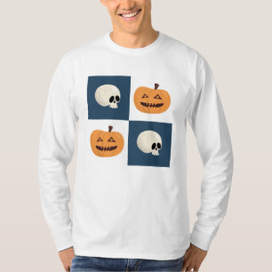 Skulls & Pumpkins Checks T-shirt