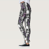 Skulls & Purple Flowers Leggings (Links)