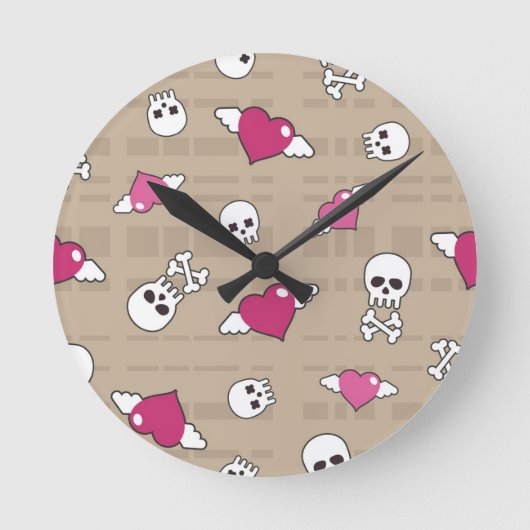 Skulls Ronde Klok (Voorkant)