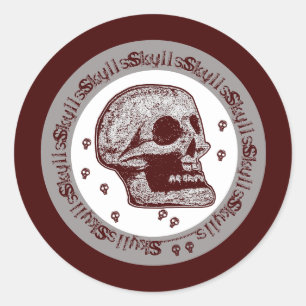 Skulls Ronde Sticker