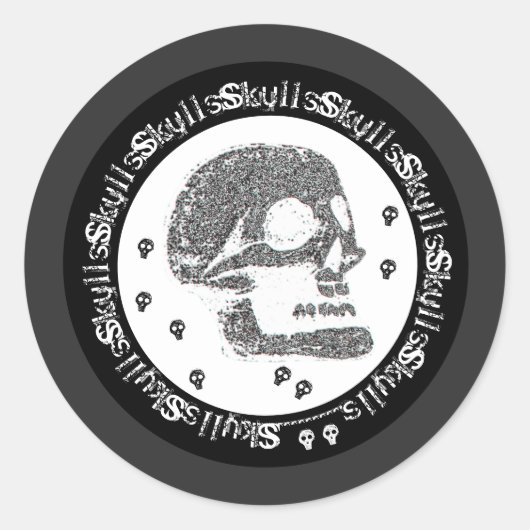 Skulls Ronde Sticker (Voorkant)